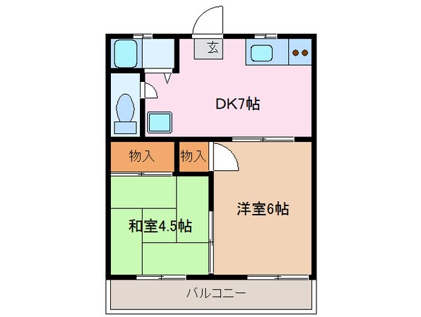 コーポ原の物件間取画像